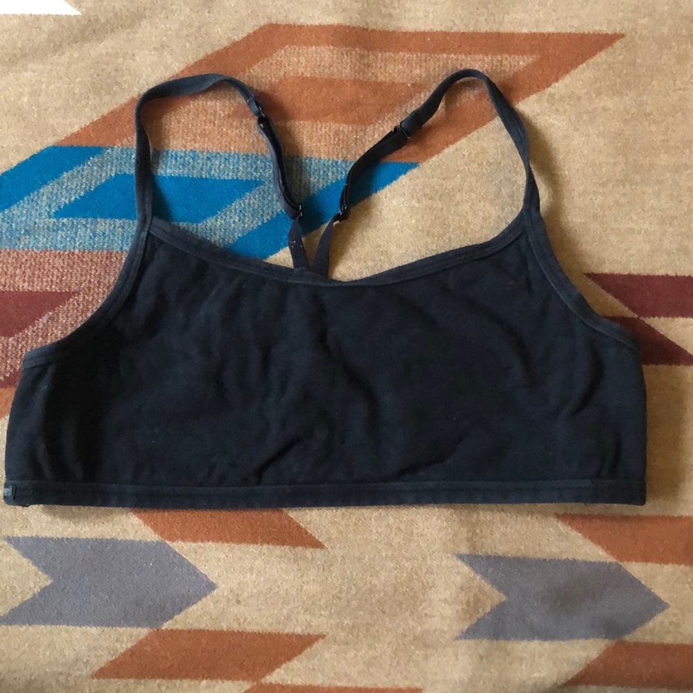 VS Pink - Black Cotton Lounge Bralette